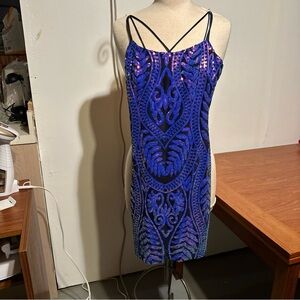 Dress Party Junior Teen Girls Size 3 Spaghetti Straps Sequin Lined